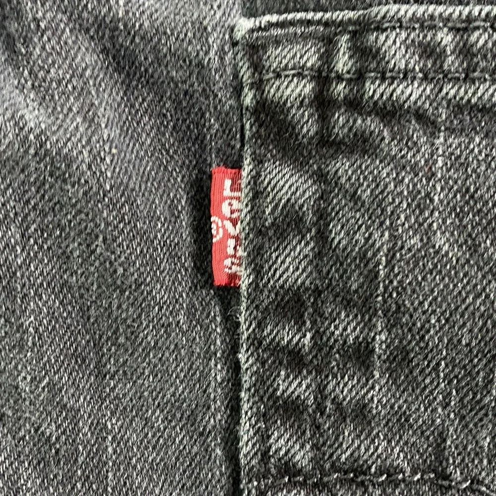 LEVI'S Men 5 Pocket Zip Button Closure Straight Leg Denim Jeans Sz 32 Black 5-30